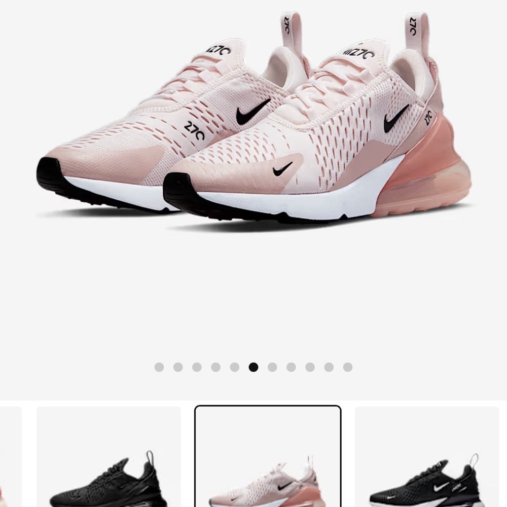 Nike Pink Air Max 270 Sneakers with Air Bubble